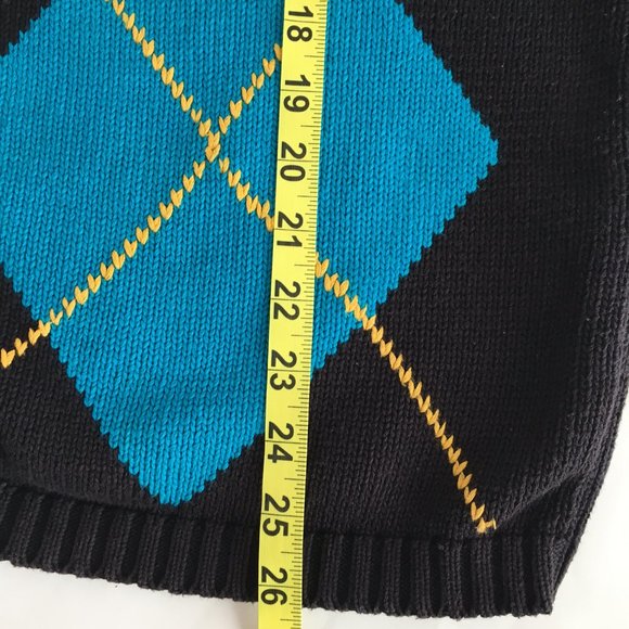 Dockers Cardigan Sweater 90s Grandpa Diamond Argyle Chunky Oversized Vintage - Picture 7 of 8